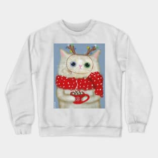 Hot Cocoa Kitty Crewneck Sweatshirt